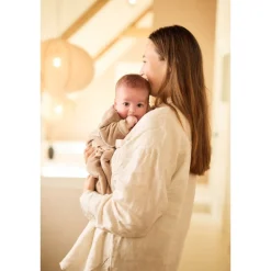 Gigoteuse bébé chaude sans manches 6-18 mois velvet oatmeal