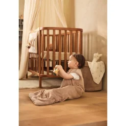 Gigoteuse bébé chaude sans manches 6-18 mois velvet milky coffee