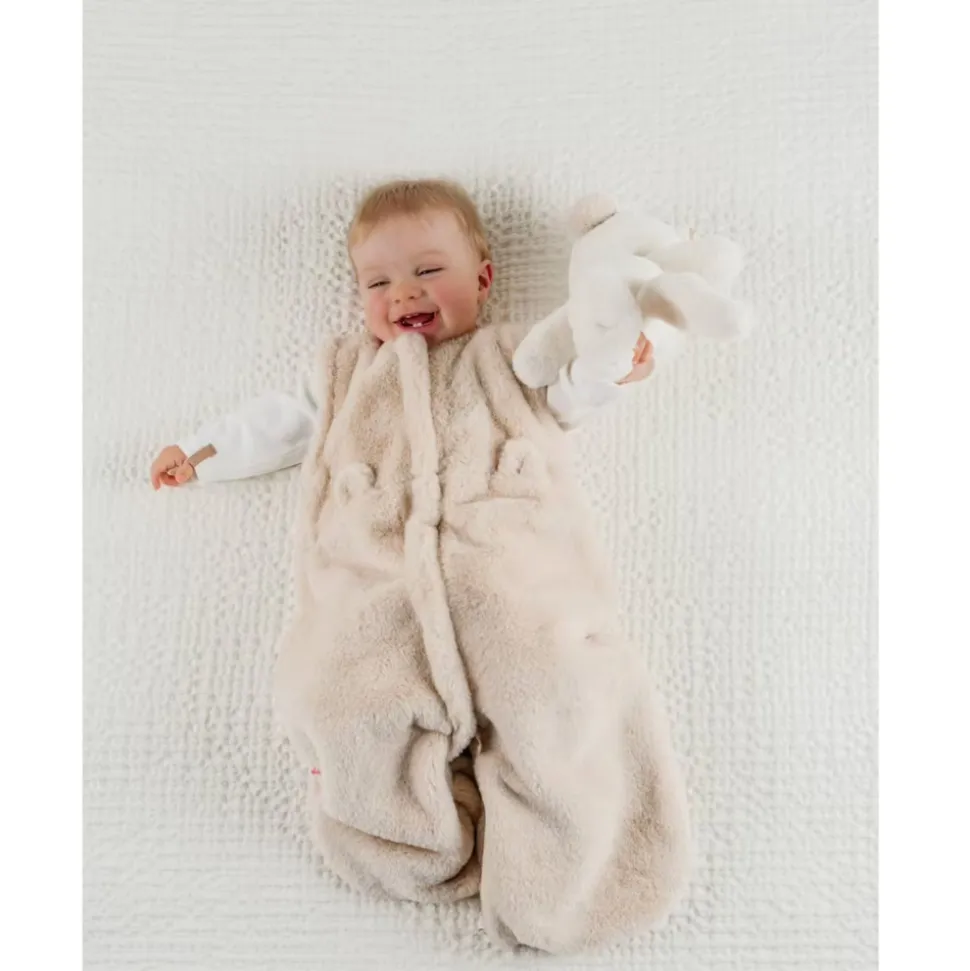 Gigoteuse bébé 100cm fausse fourrure beige mix and match