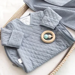 Gigoteuse bébé mi-saison 1-4 m pady quilted jersey stone blue