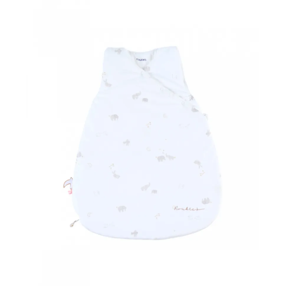 Gigoteuse 50 cm en veloudoux bali, moka & snow