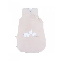Gigoteuse 70cm en veloudoux bali, moka & snow