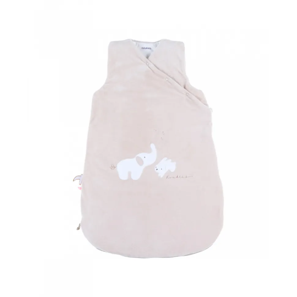 Gigoteuse 70cm en veloudoux bali, moka & snow