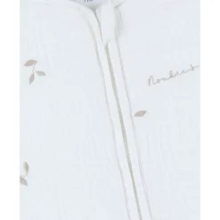Gigoteuse 50 cm mousseline brodée - blanc