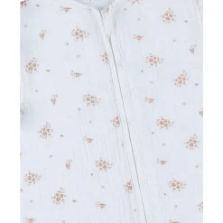 Gigoteuse 50cm , mousseline de coton bio, 0-3 mois - fleurs d'antan