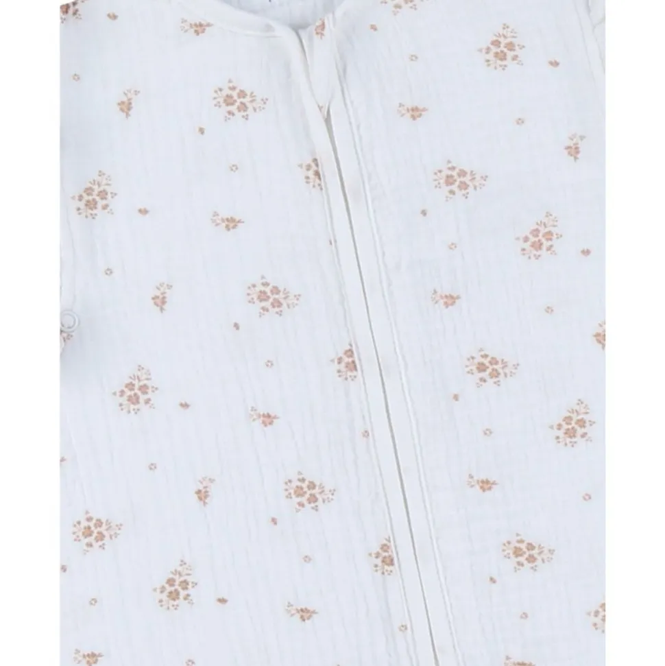 Gigoteuse 50cm , mousseline de coton bio, 0-3 mois - fleurs d'antan