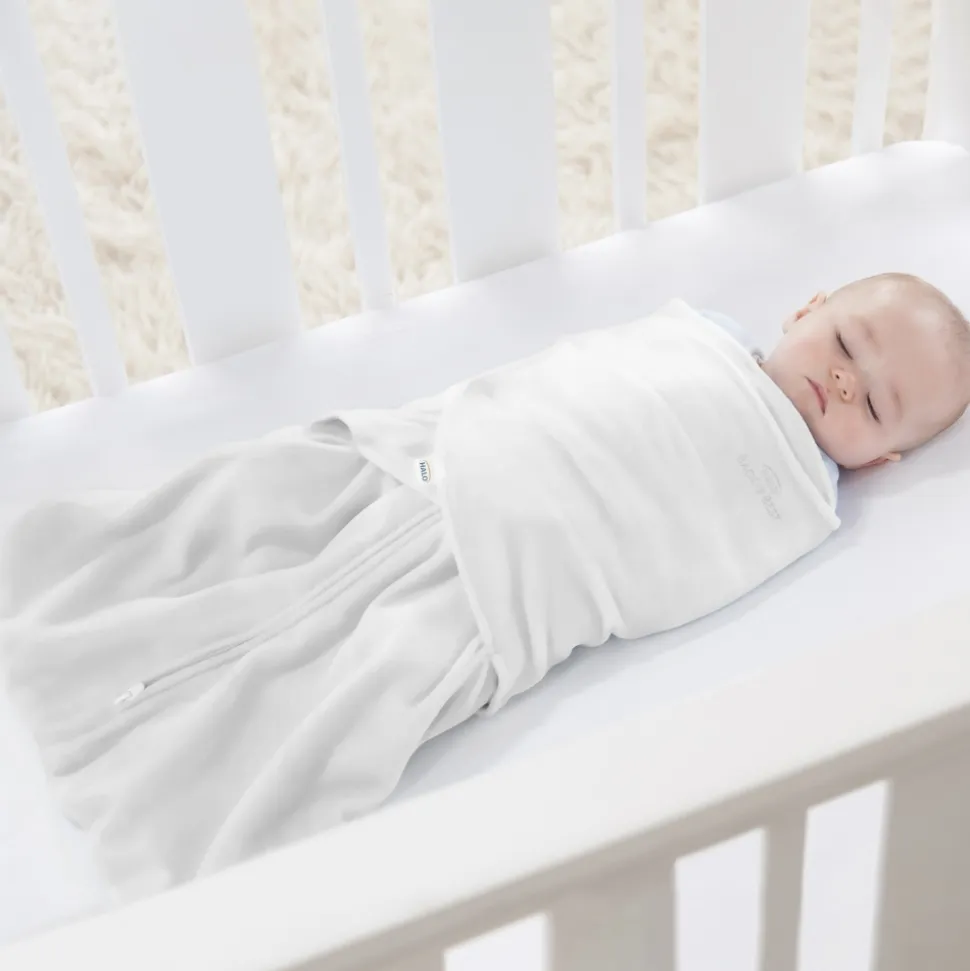 Gigoteuse d'emmaillotage été sleepsack 0-3 mois blanc