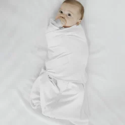 Gigoteuse d'emmaillotage été sleepsack 0-3 mois blanc