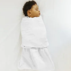 Gigoteuse d'emmaillotage été sleepsack 0-3 mois blanc