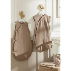 Gigoteuse d’été forme kimono double gaze mocha