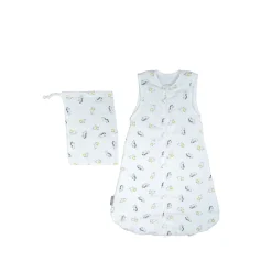 Gigoteuse en lange et coton bio 70cm pluche et pompon
