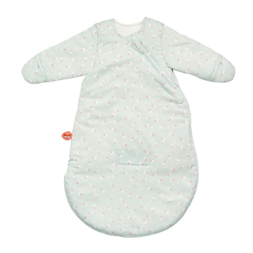 Gigoteuse hiver avec manches 60 cm vert sauge