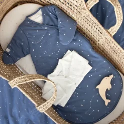 Gigoteuse hiver 1-4 mois jersey bleu foncé