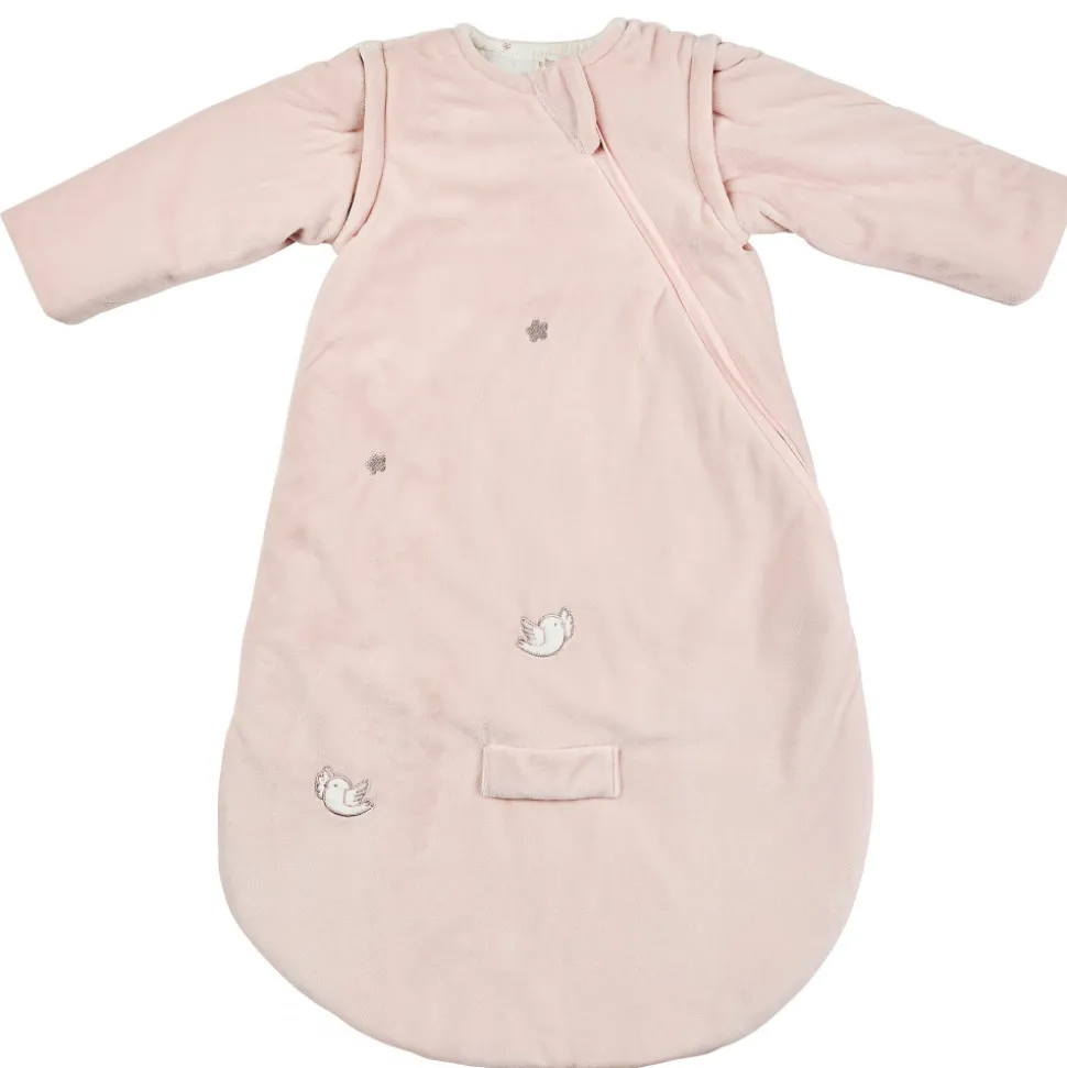 Gigoteuse hiver 0-6 mois manches détachable fanfan velours rose