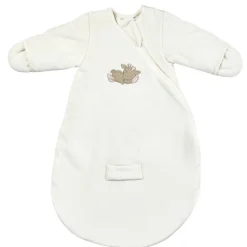 Gigoteuse hiver 0-6 mois manches fanfan velours blanc