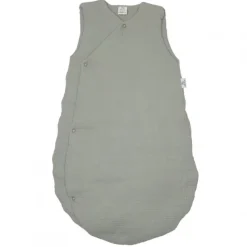 Gigoteuse kimono gaze de coton hiver 6-18 mois vert de gris