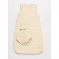 Gigoteuse 0-6 mois avec doudou mouchoir uni vanilla