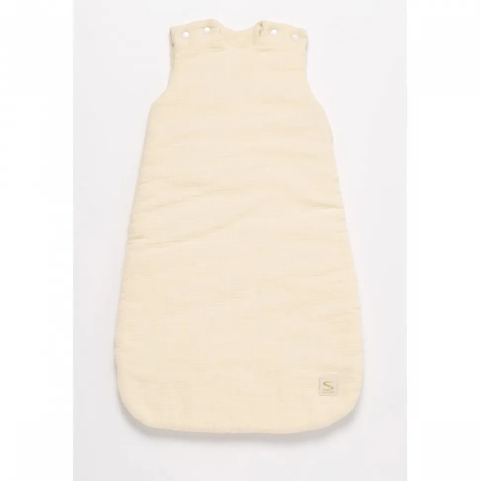 Gigoteuse 0-6 mois avec doudou mouchoir uni vanilla
