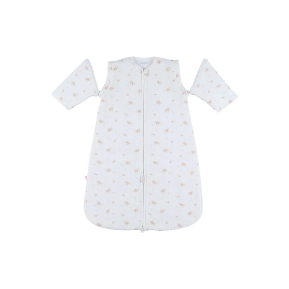 Gigoteuse nomade 70cm, coton bio, 1-6 mois - fleurs d'antan