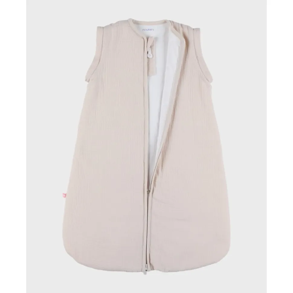 Gigoteuse nomade 70cm, mousseline de coton bio, 1-6 mois - beige