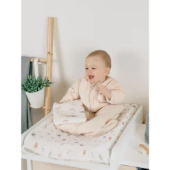 Gigoteuse nomade 70cm, mousseline de coton bio, 1-6 mois - beige
