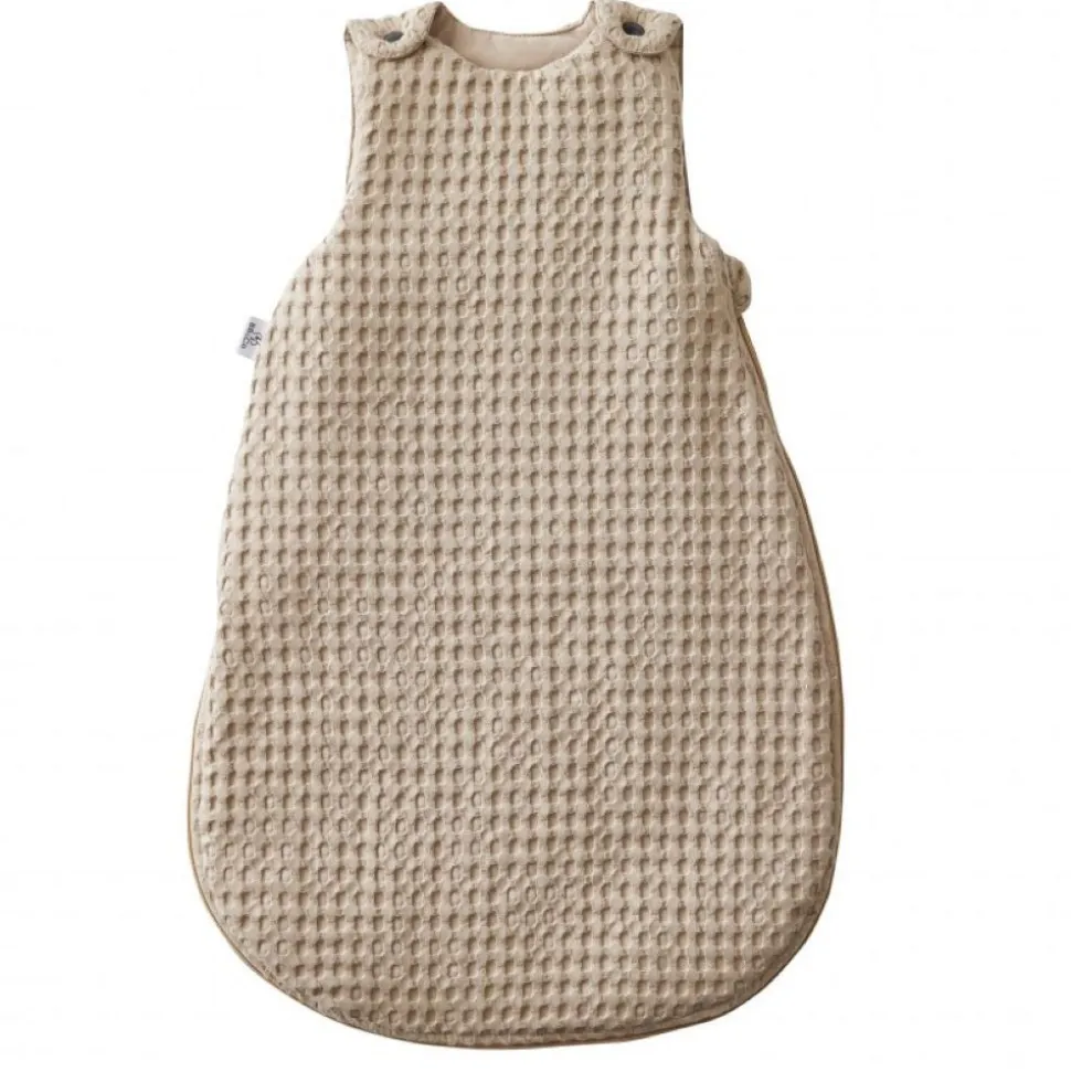 Gigoteuse ouatinée coton gaufré hiver 6-18 mois latte