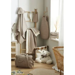 Gigoteuse ouatinée coton gaufré hiver 6-18 mois latte