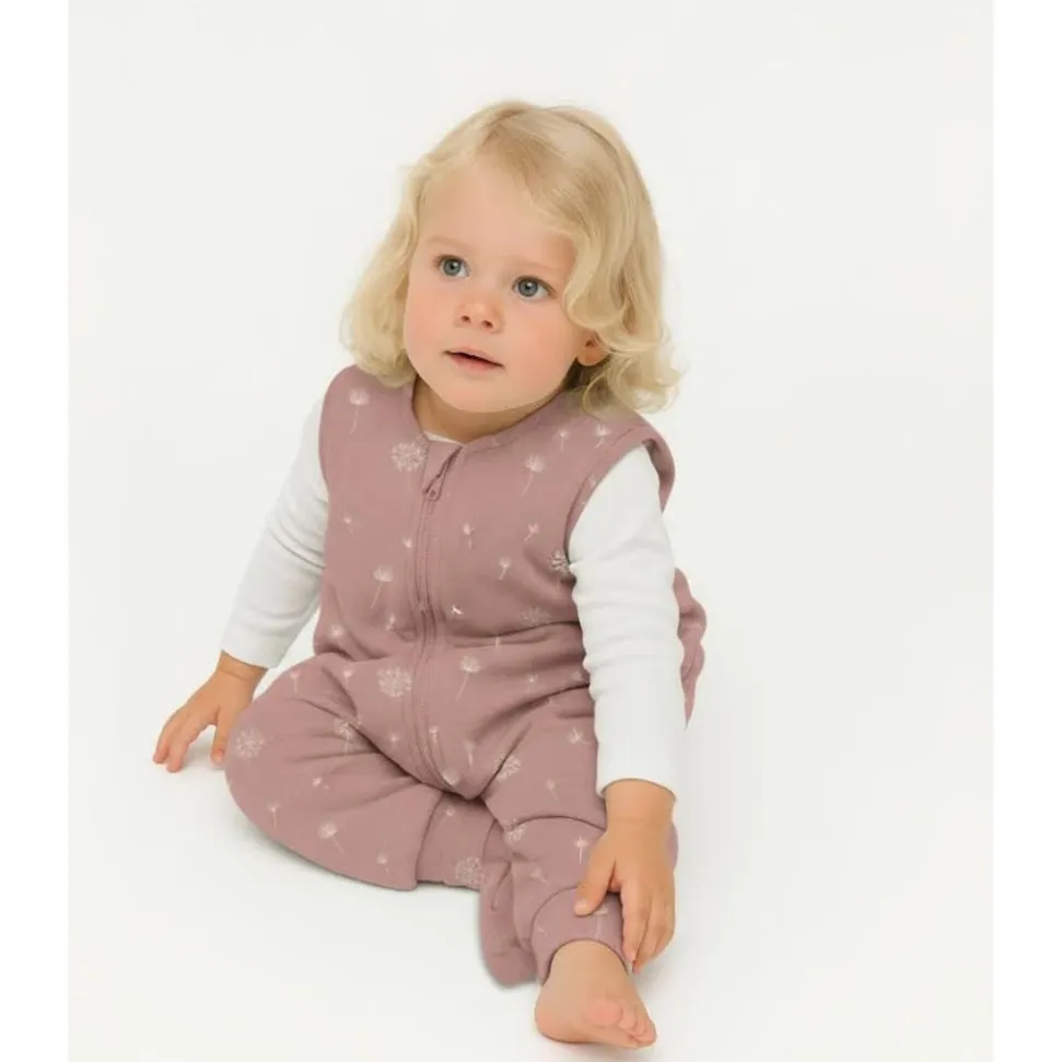 Gigoteuse à pieds avec chaussettes antidérapantes - 80 cm - rose pissenlit - tog 2.5