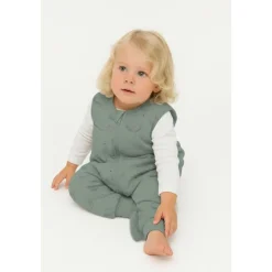 Gigoteuse à pieds avec chaussettes antidérapantes - 92 cm - vert baleine - tog 2.5