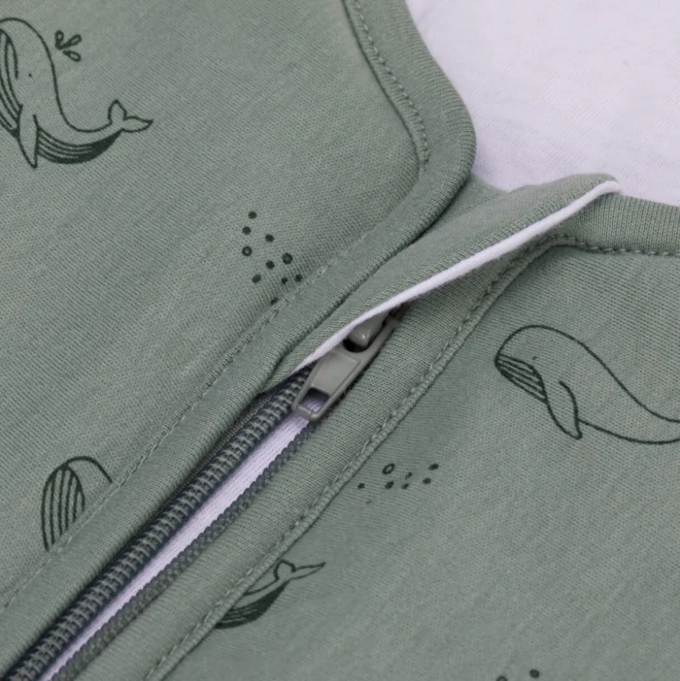 Gigoteuse à pieds avec chaussettes antidérapantes - 92 cm - vert baleine - tog 2.5