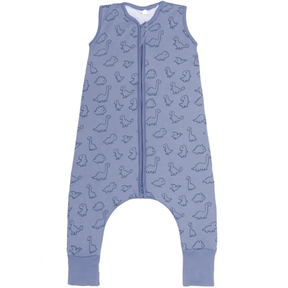 Gigoteuse à pieds avec chaussettes antidérapantes - 80 cm - bleu dinosaure - tog 2.5