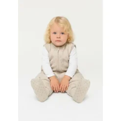 Gigoteuse à pieds avec chaussettes antidérapantes - 80 cm - chien beige - tog 2.5