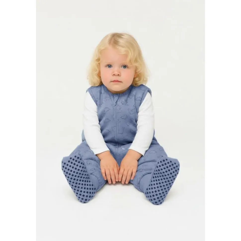 Gigoteuse à pieds sans manches et chaussettes antidérapantes - 92 cm - bleu dinosaure - tog 2.5