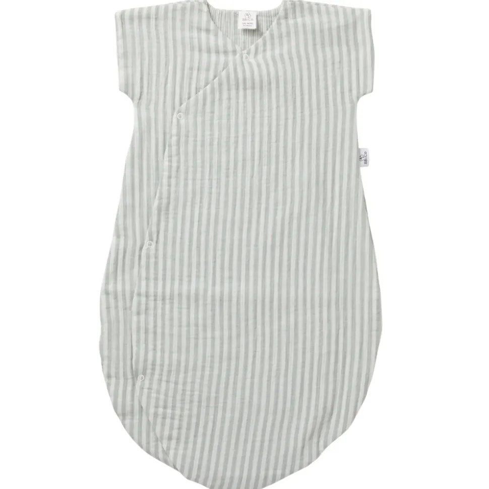 Gigoteuse été soft stripes - vert de gris - 6/18 mois
