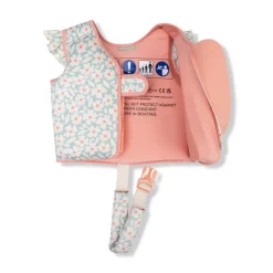 Gilet de natation enfant 3-6 ans - fleurs vertes