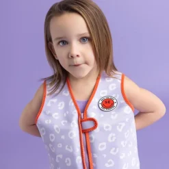 Gilet de natation enfant 3-6 ans - léopard lila