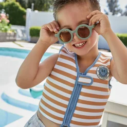 Gilet de natation enfant 3-6 ans - rayures marrons