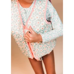 Gilet de natation fleurs vertes 2-3 ans