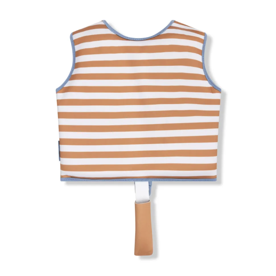 Gilet de natation rayures marron 2-3 ans