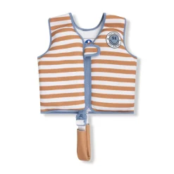 Gilet de natation rayures marron 2-3 ans