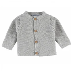 Gilet maille gris chiné 3 mois