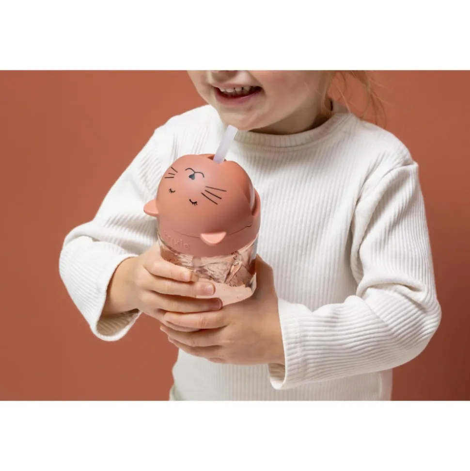 Gobelet enfant avec paille - mrs. cat