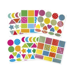 150 gommettes stickers formes géométriques