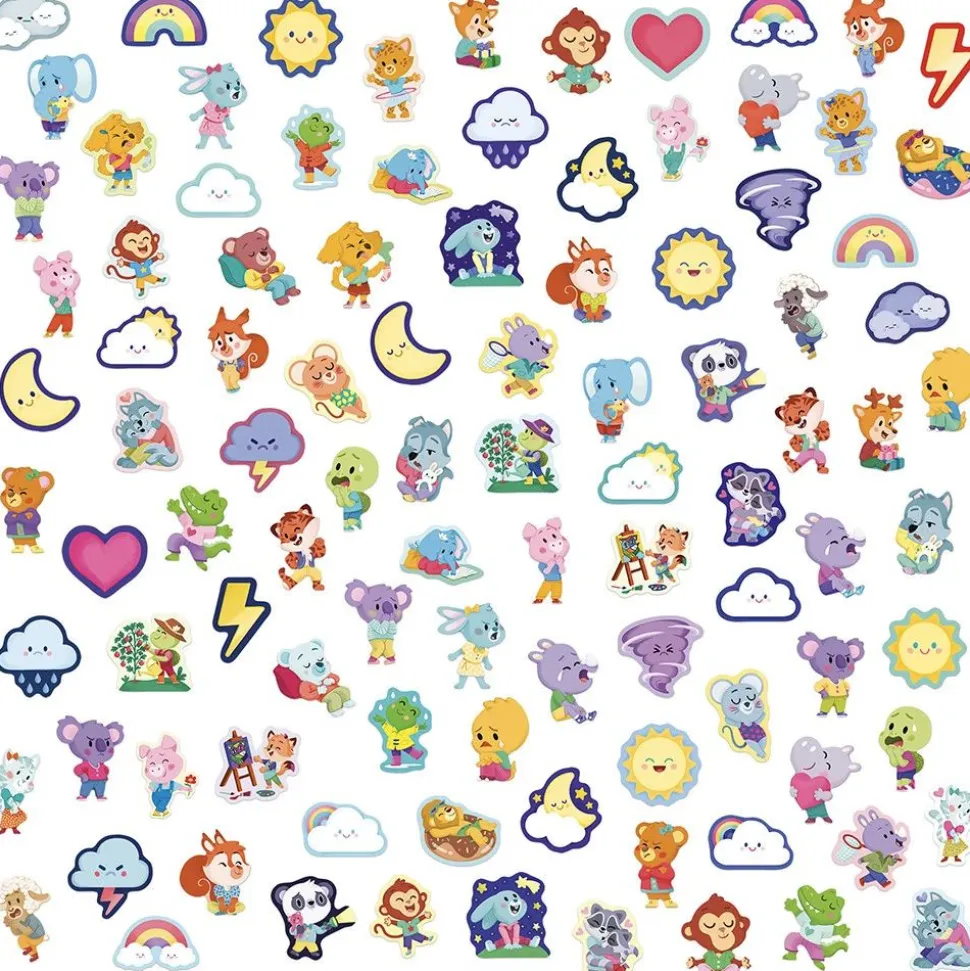 100 gommettes stickers les émotions