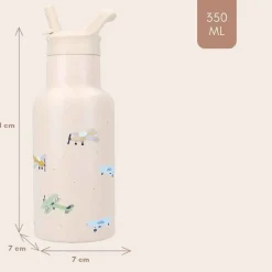 Gourde enfant avions 350 ml beige