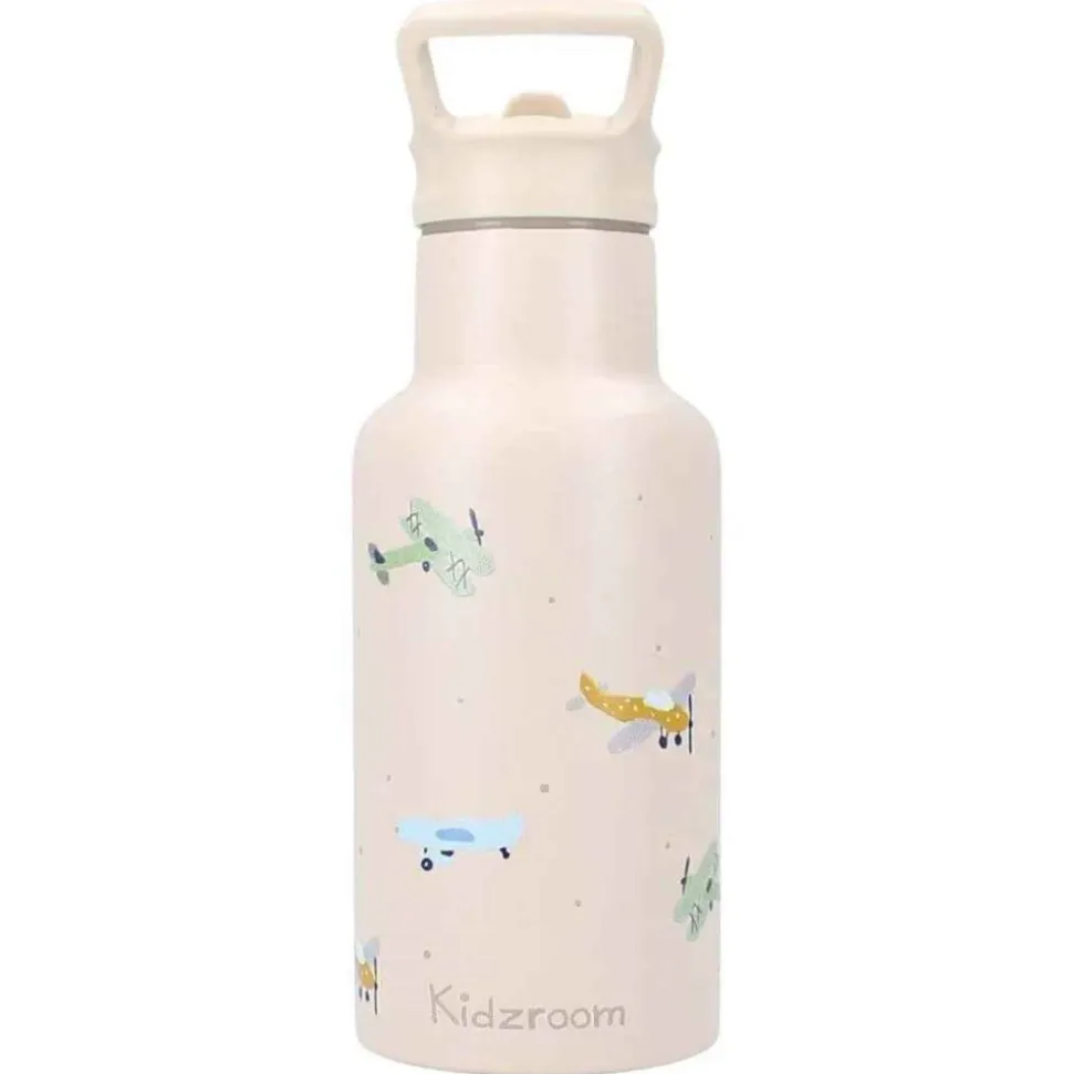 Gourde enfant avions 350 ml beige