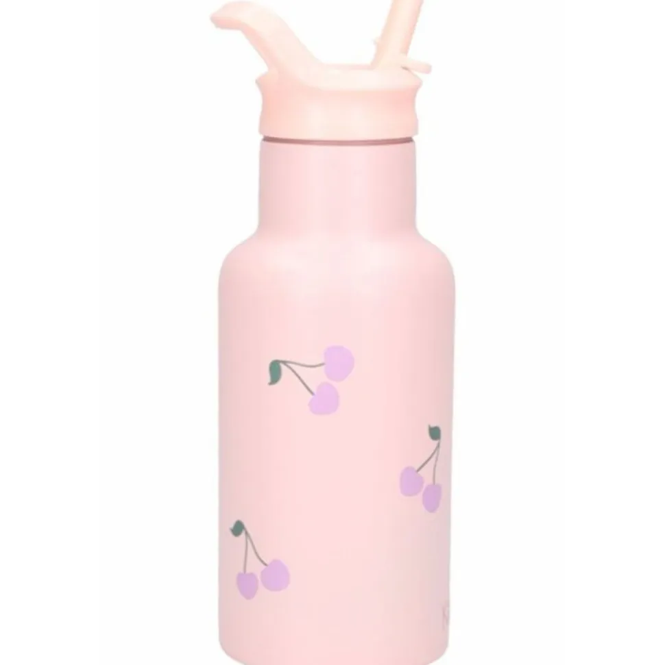Gourde enfant cerises 350 ml rose