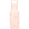 Gourde enfant coeurs 350 ml rose