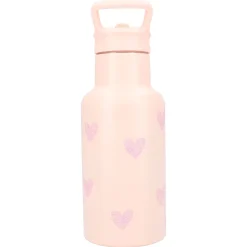 Gourde enfant coeurs 350 ml rose