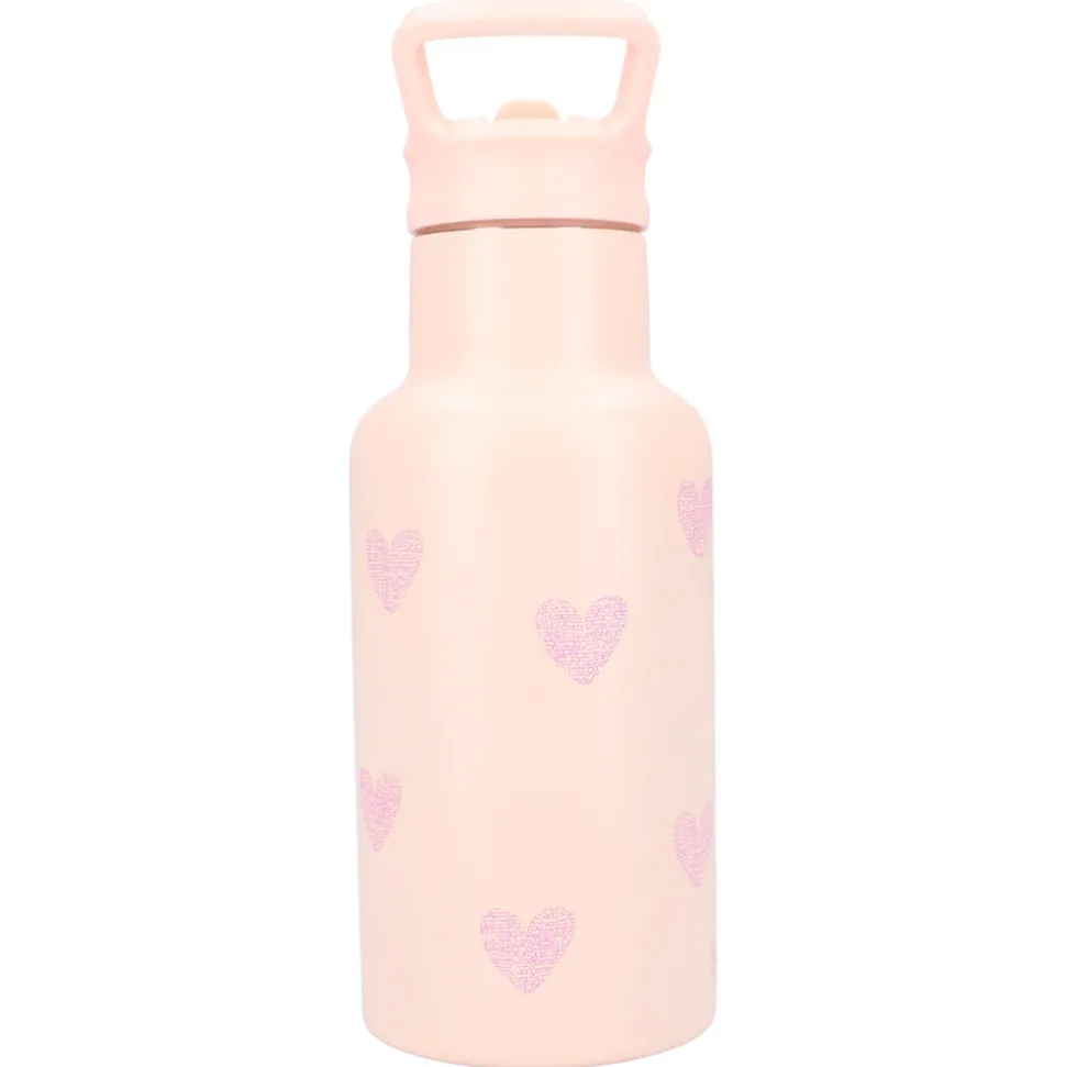 Gourde enfant coeurs 350 ml rose